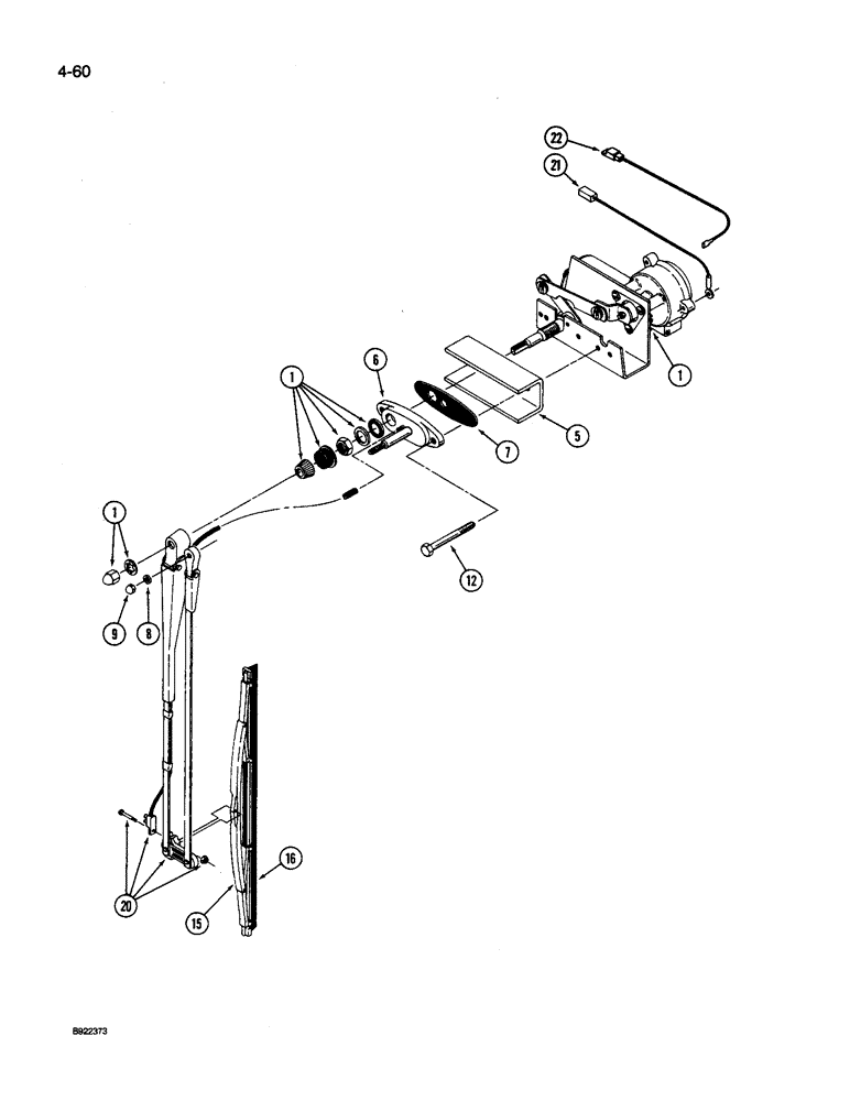 Схема запчастей Case IH 9260 - (4-060) - FRONT WINDOW WIPER (04) - ELECTRICAL SYSTEMS