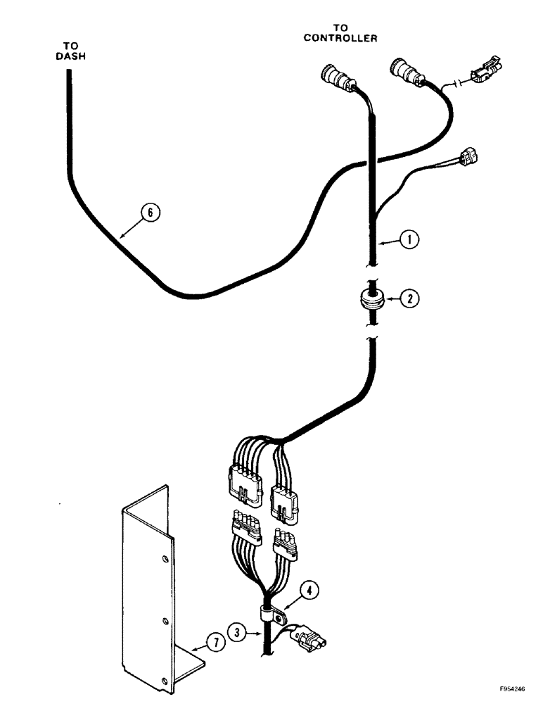 Схема запчастей Case IH 9350 - (4-22) - TRANSMISSION SOLENOID HARNESS, POWER SHIFT TRACTOR (04) - ELECTRICAL SYSTEMS