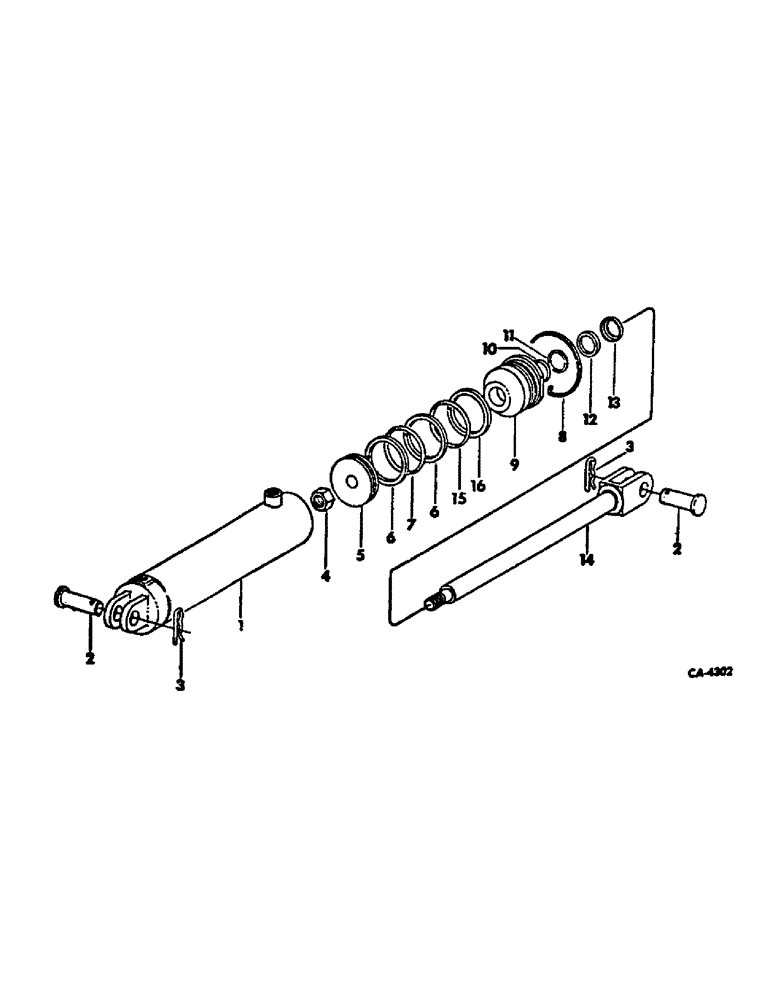 Схема запчастей Case IH 470 - (P-16) - HYDRAULIC CYLINDER 