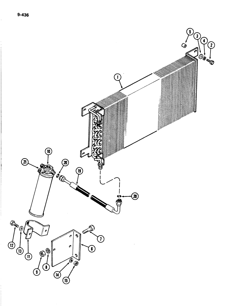 Схема запчастей Case IH 4894 - (9-436) - AIR CONDITIONING, CONDENSOR AND RECEIVER - DRIER MOUNTING (09) - CHASSIS/ATTACHMENTS