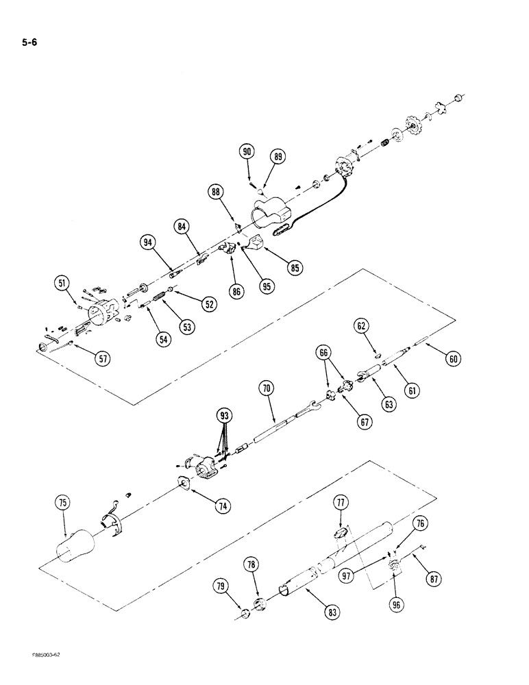 Схема запчастей Case IH STEIGER - (5-006) - STEERING COLUMN ASSEMBLY (05) - STEERING