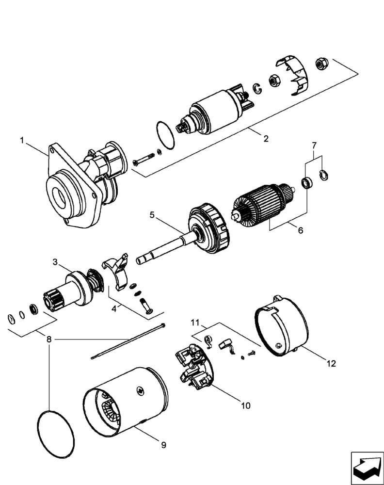 Схема запчастей Case IH 2366 - (04-39B) - STARTER ASSY - ISKRA BRAND - ASN JJC0177800 (06) - ELECTRICAL