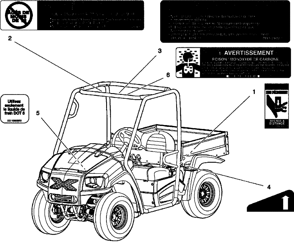 Схема запчастей Case IH SCOUT - (90.108.01[01]) - SAFETY DECALS (90) - PLATFORM, CAB, BODYWORK AND DECALS