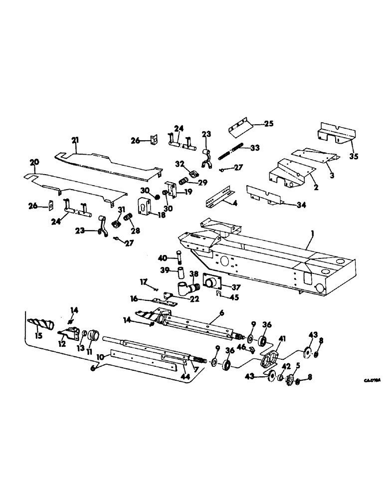 Схема запчастей Case IH 743 - (M-23) - STALK ROLL FRAME, ROLLS, AND CONTROL, 743 S/N 980 & ABOVE, 744 S/N 2020 & ABOVE (58) - ATTACHMENTS/HEADERS