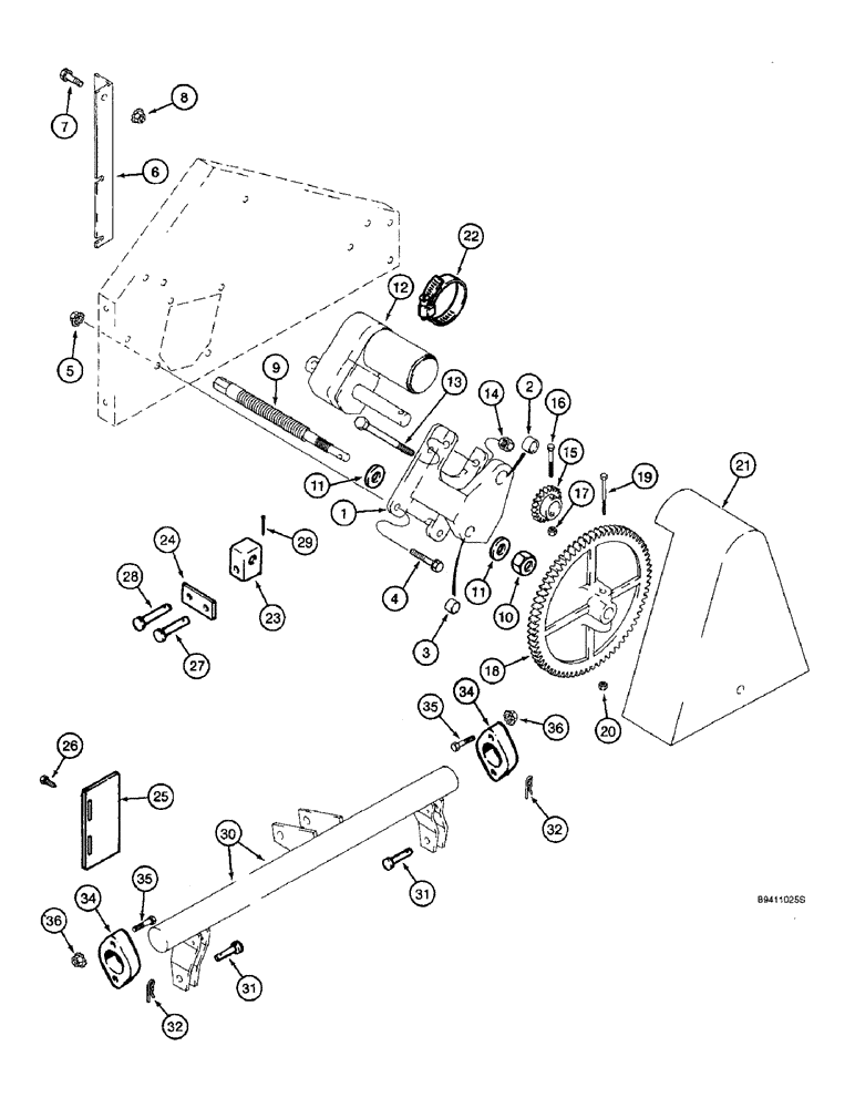 Схема запчастей Case IH 2144 - (9B-30) - CONCAVES, CONTROL (14) - ROTOR, CONCANVES & SIEVE