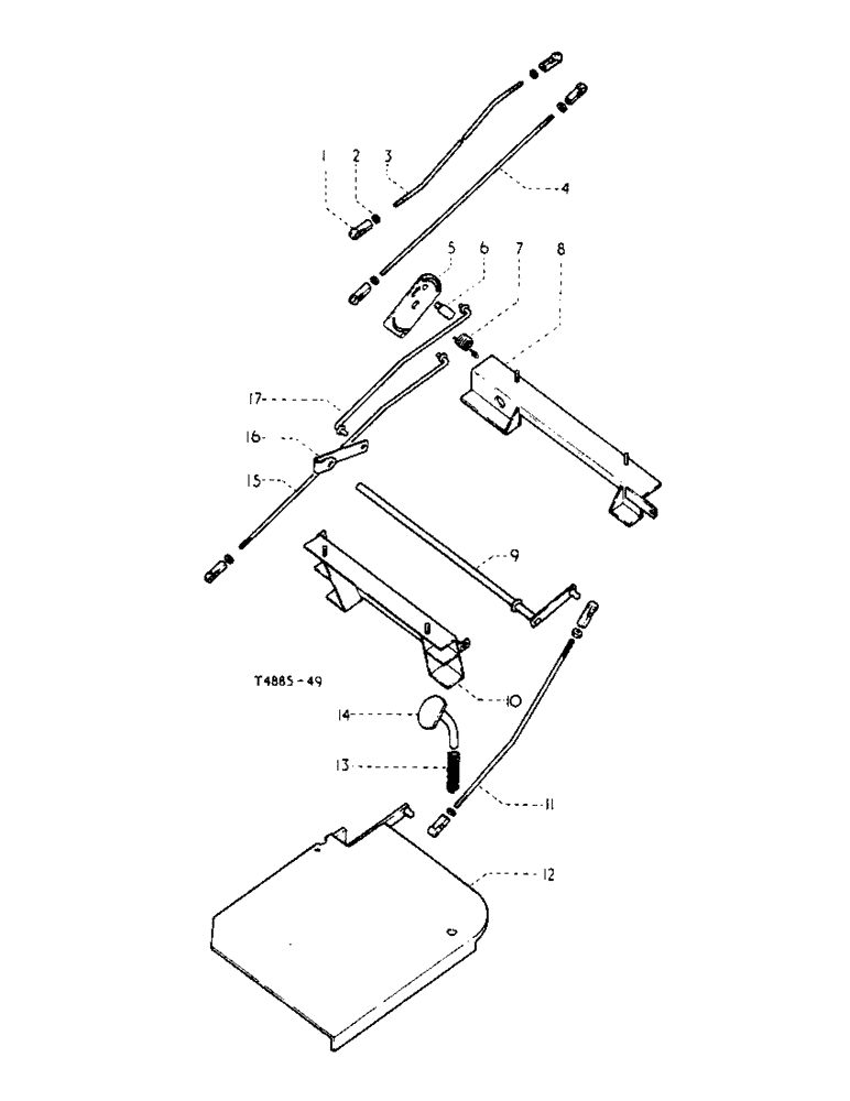 Схема запчастей Case IH 276 - (6-59) - ROD ACTUATED FOOT ACCELERATOR ATTACHMENTS (03) - FUEL SYSTEM