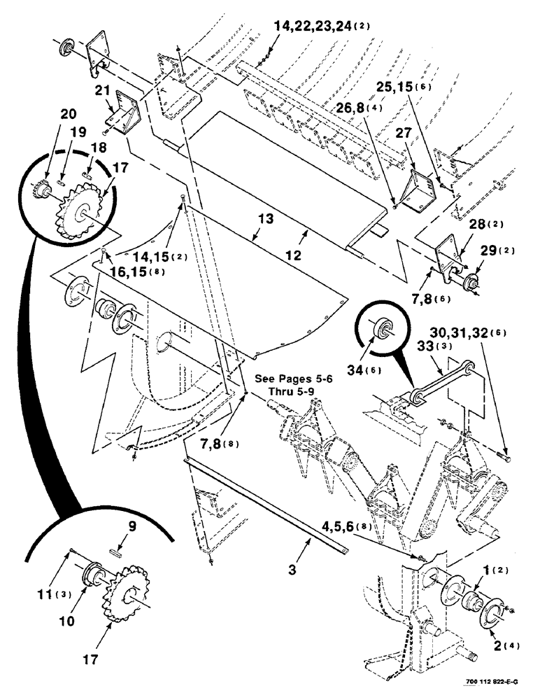 Схема запчастей Case IH 8580 - (05-02) - PACKER MOUNTING AND FEEDER ASSEMBLY, LOWER, S.N. CFH0026001 THRU CFH0026055 (13) - FEEDER