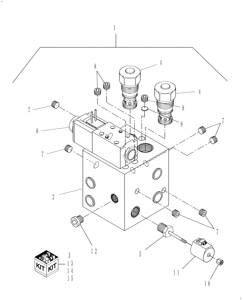 Схема запчастей Case IH WDX1202 - (07.07) - REVERSING HEADER CONTROL VALVE (07) - HYDRAULIC SYSTEM