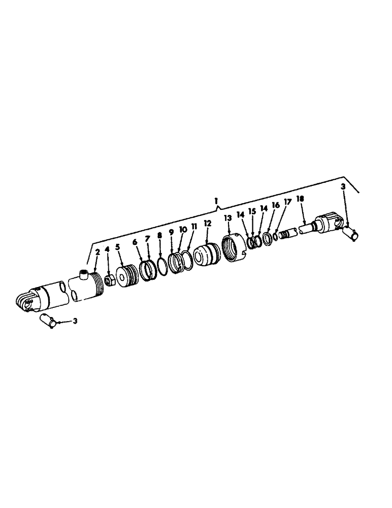 Схема запчастей Case IH 480 - (S-17) - HYDRAULIC CYLINDER & CONNECTIONS, TRACTORS W/HIGH PRESSURE HYD SYSTEMS, MACHINES BUILT PRIOR TO 1973 