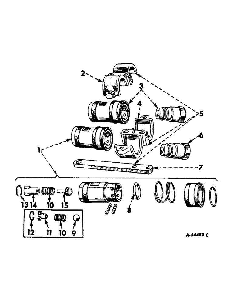 Схема запчастей Case IH 660 - (238) - HYDRAULIC SYSTEM, HYDRAULIC EQUIPMENT, BREAK-AWAY & SELF-SEALING COUPLINGS (07) - HYDRAULIC SYSTEM