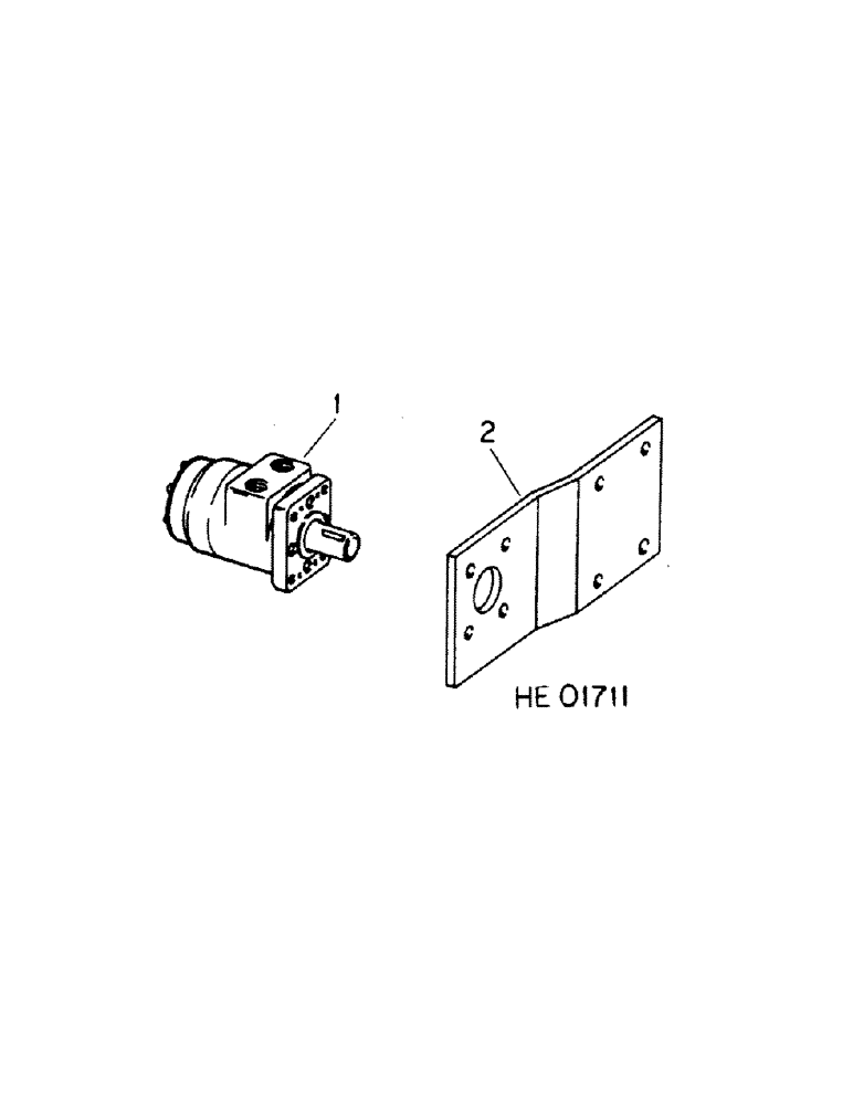 Схема запчастей Case IH 555 - (A-59[A]) - HYDRAULIC DRIVE MOTOR SUPPORT 555 MODEL 