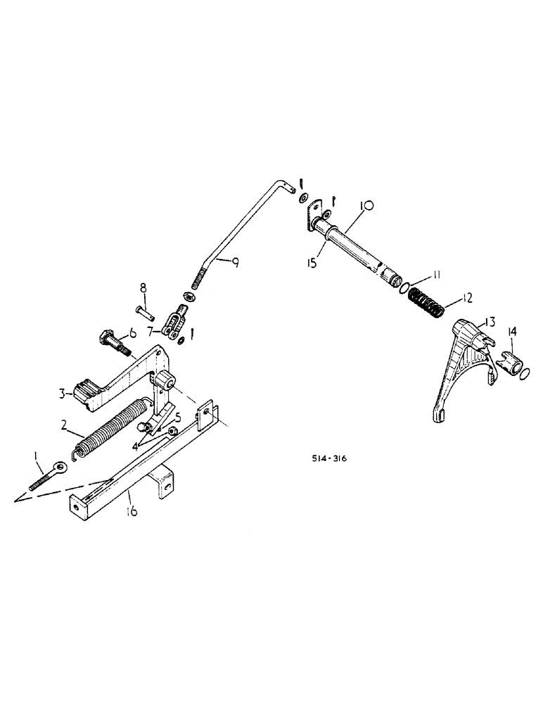 Схема запчастей Case IH 258 - (07-037) - DIFFERENTIAL LOCK, MACHINES FITTED WITH CAB (04) - Drive Train