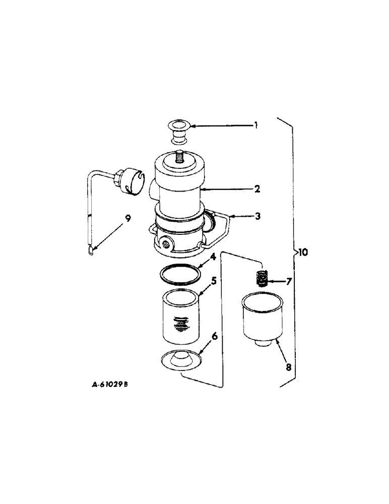 Схема запчастей Case IH 420 - (356[1]) - ELECTRIC FUEL PUMP, 414, CH813F TO CH1568G, 420, CH1372F TO CH2820G, 416, CH501H AND ABOVE (10) - ENGINE