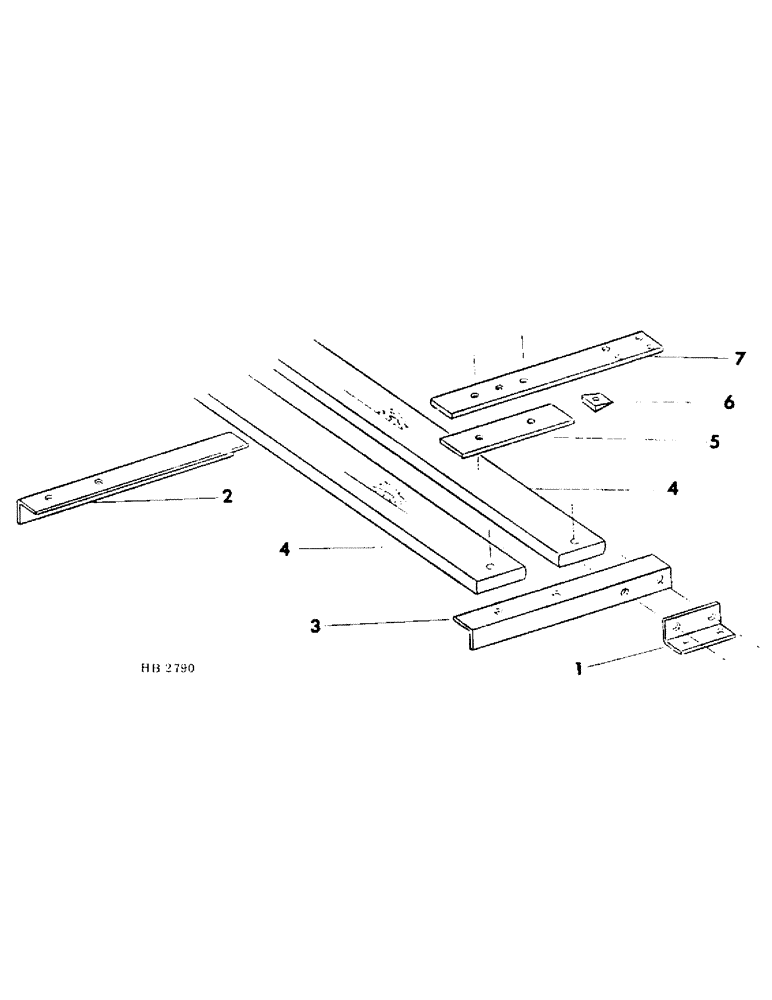 Схема запчастей Case IH 150 - (08) - WOODEN FOOTBOARDS AND SUPPORTS FOR MACHINES BUILT PRIOR TO JUNE 1974 