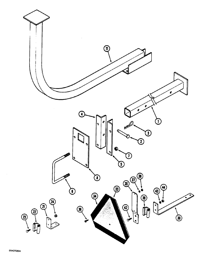 Схема запчастей Case IH 181 - (9-34) - STORAGE STAND (09) - CHASSIS/ATTACHMENTS