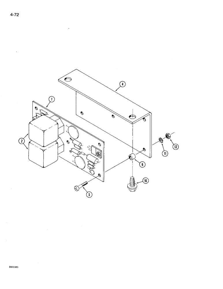 Схема запчастей Case IH 9210 - (4-072) - TIME BASE FLASHER ASSEMBLY (04) - ELECTRICAL SYSTEMS