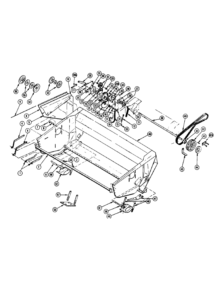 Схема запчастей Case IH 650 - (16) - HEADER FRAME, DRIVE, AND JACKSHAFT 