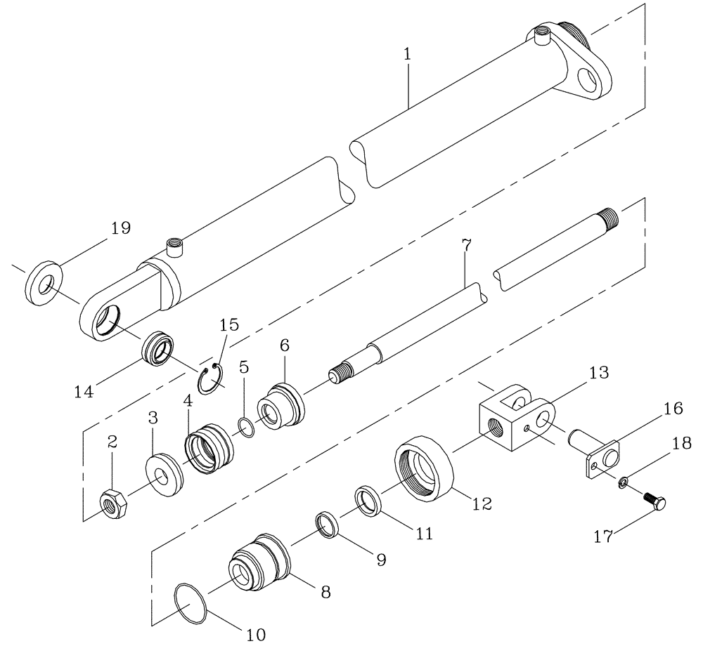 Схема запчастей Case IH 7700 - (B02[07]) - HYDRAULIC CYLINDER {Elevator Lift} Hydraulic Components & Circuits