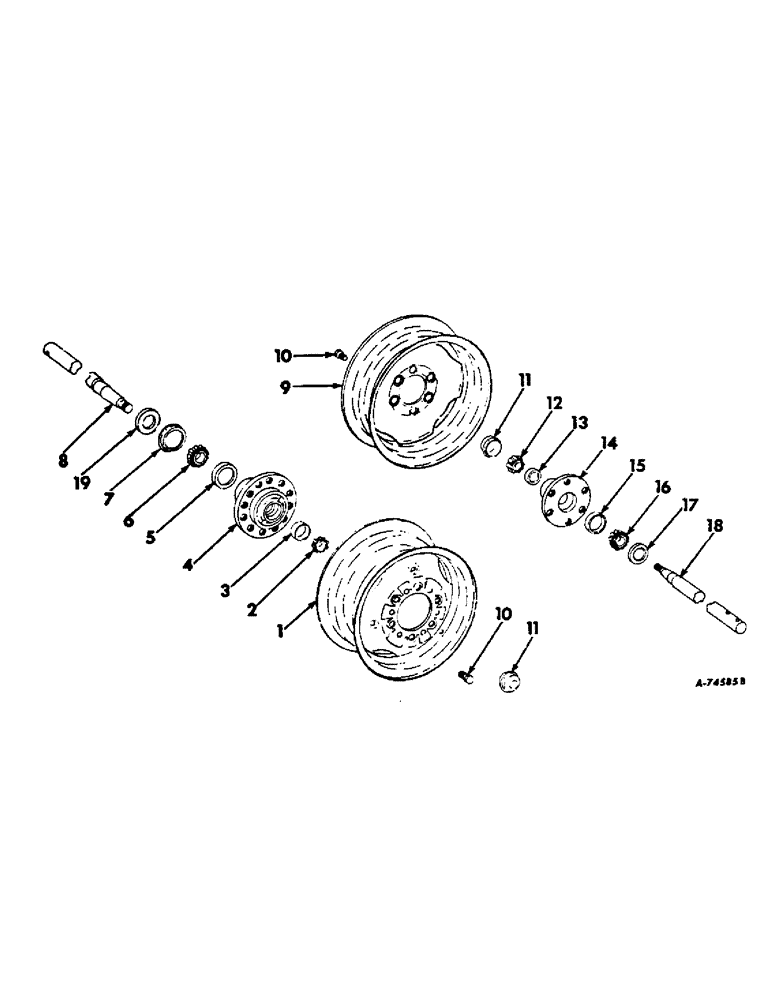 Схема запчастей Case IH 430 - (E-07) - WHEELS AND AXLE, FLOTATION TIRES 