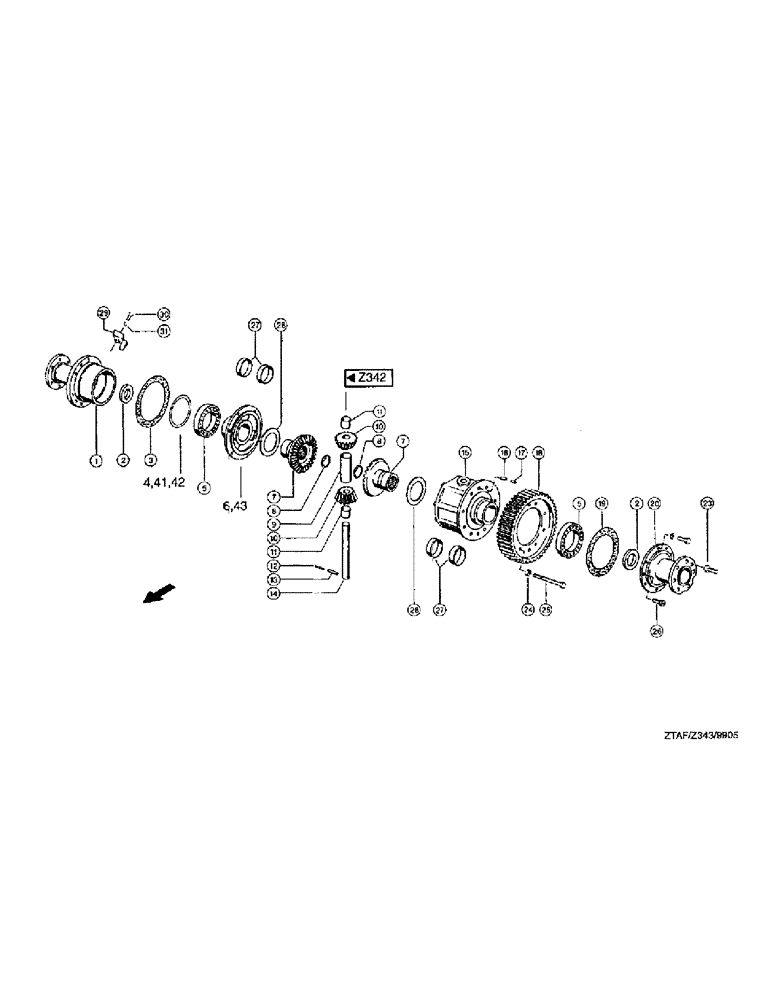 Схема запчастей Case IH 8790 - (264) - DRIVING SHAFT, GEARBOX DIFFERENTIAL (14) - MAIN GEARBOX & DRIVE