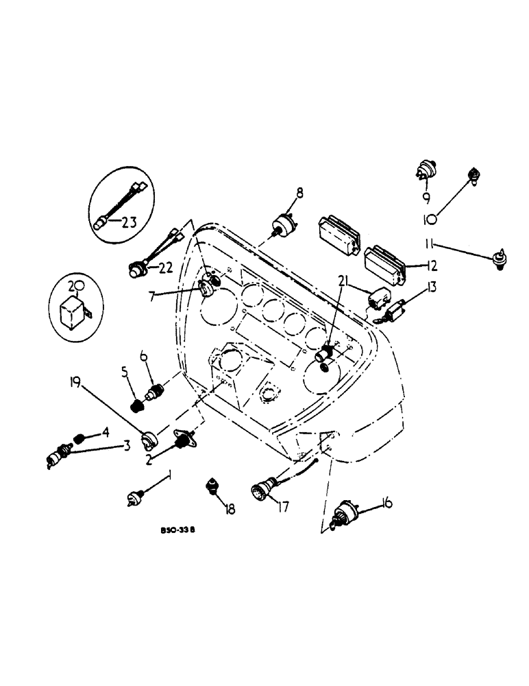 Схема запчастей Case IH 385 - (00H01) - ELECTRICAL SWITCHES AND FUSES (06) - ELECTRICAL