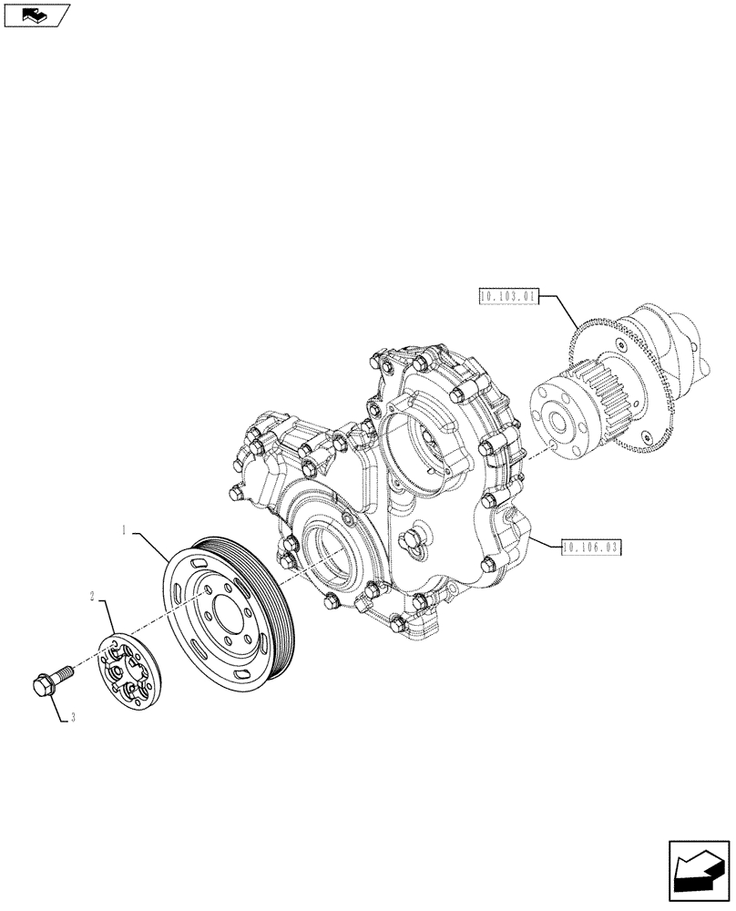 Схема запчастей Case IH F5DFL413A A001 - (10.114.01) - POWER TAKE OFF (5801378728) (10) - ENGINE