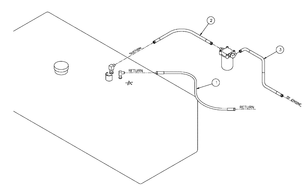 Схема запчастей Case IH FLX4300 - (02-014) - FUEL LINES GROUP (FLX4300) (01) - ENGINE