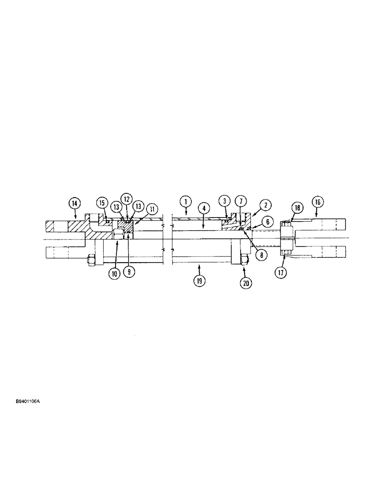 Схема запчастей Case IH 7100 - (8-60) - LIFT CYLINDER, 843125C91, 2-1/2 ID X 8 INCH STROKE, RAM (08) - HYDRAULICS