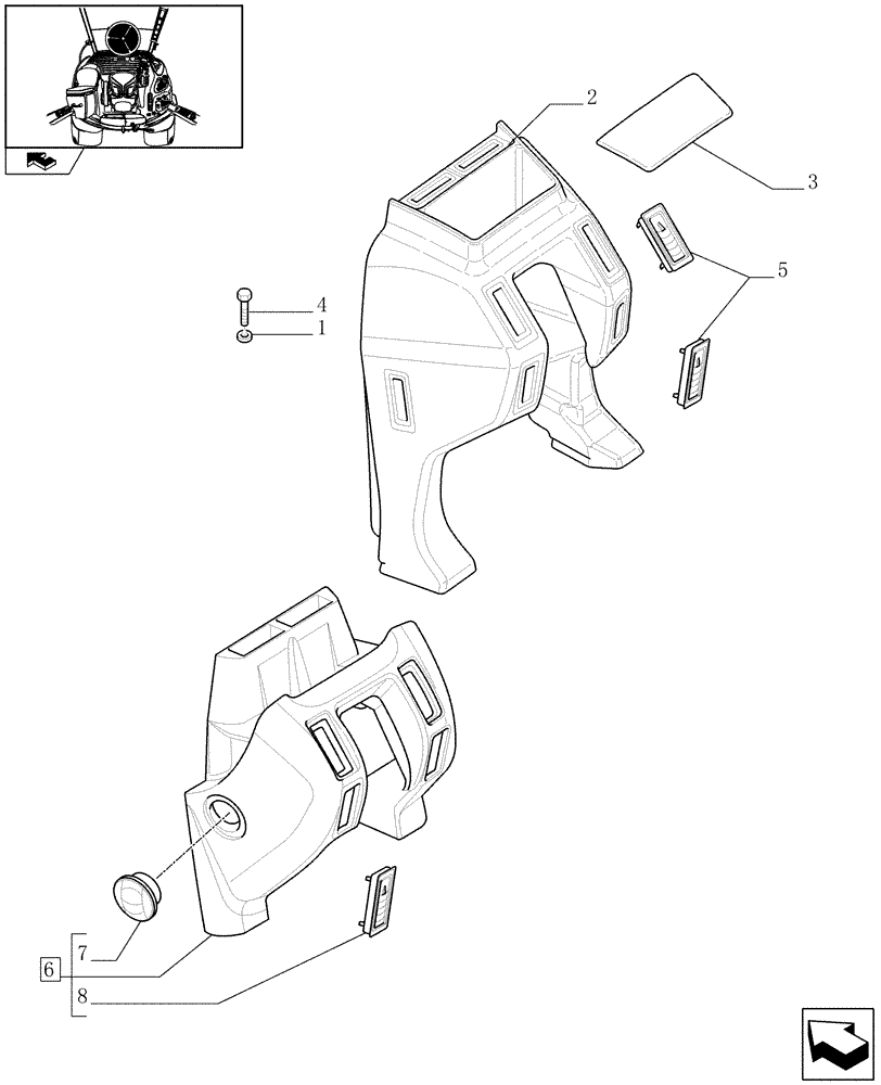 Схема запчастей Case IH MAXXUM 110 - (1.93.5) - PANEL INSTRUMENTS (10) - OPERATORS PLATFORM/CAB