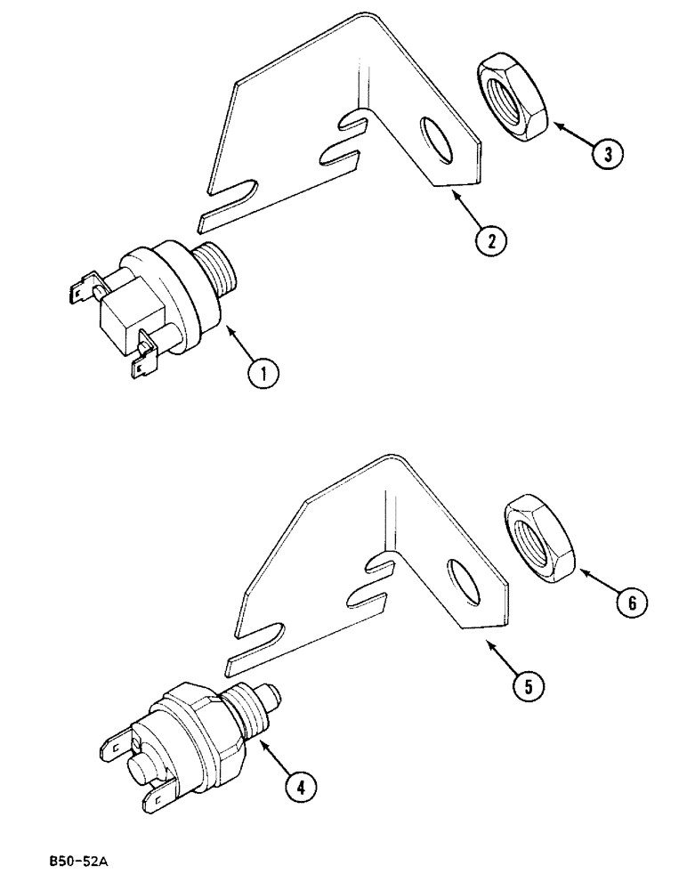 Схема запчастей Case IH 248 - (4-226) - BRAKE LIGHT SWITCH, VERSION WITH CAB, VERSION WITH FLAT TOP (04) - ELECTRICAL SYSTEMS