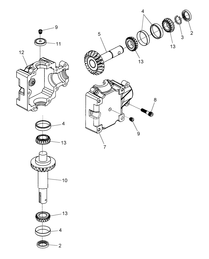 Схема запчастей Case IH 716417046 - (016) - GEARBOX COMPONENTS - MWX54S, MWX60S (CLASS 1) & MWX60R 