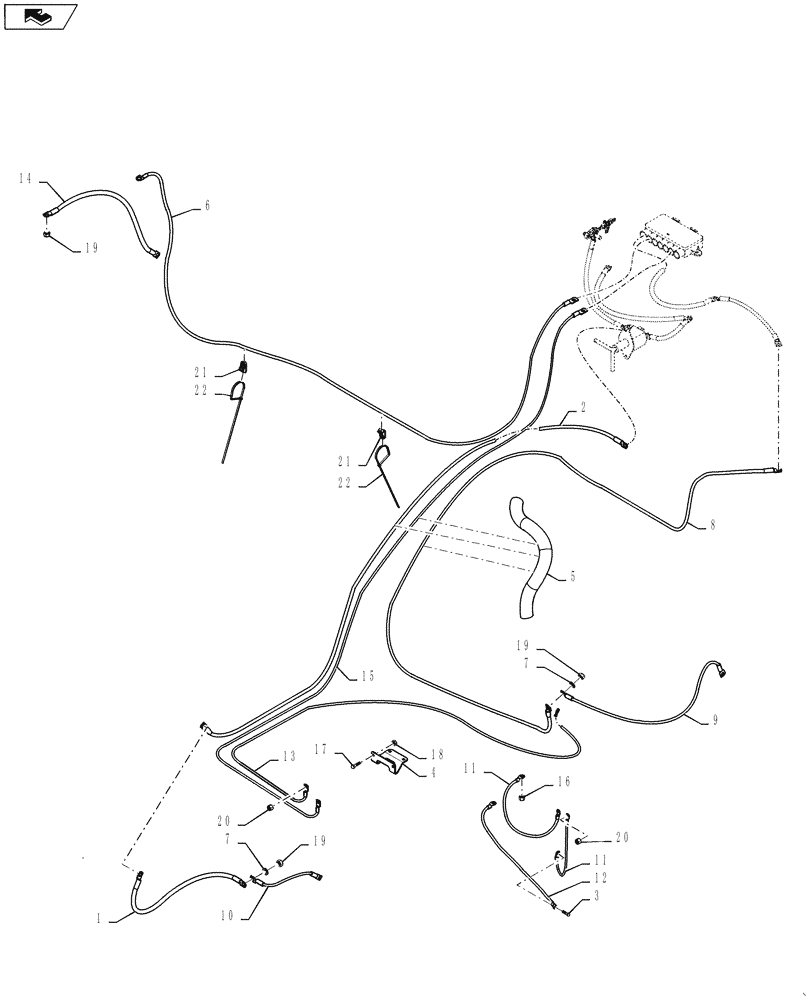 Схема запчастей Case IH TITAN 4030 - (55.302.03) - BATTERY CABLES (55) - ELECTRICAL SYSTEMS