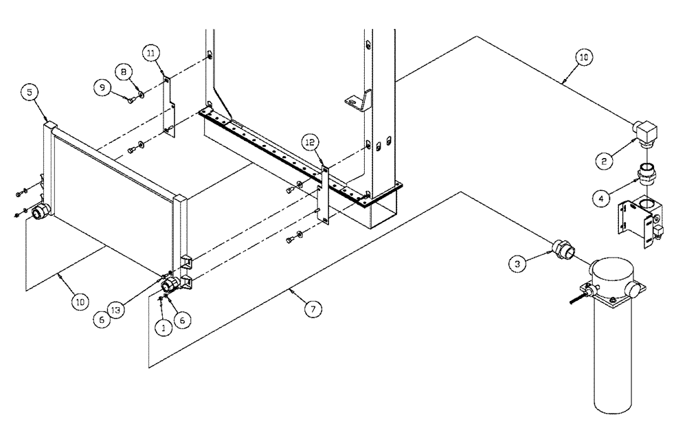 Схема запчастей Case IH FLX3330B - (10-013) - HYDRAULIC COOLER GROUP Options