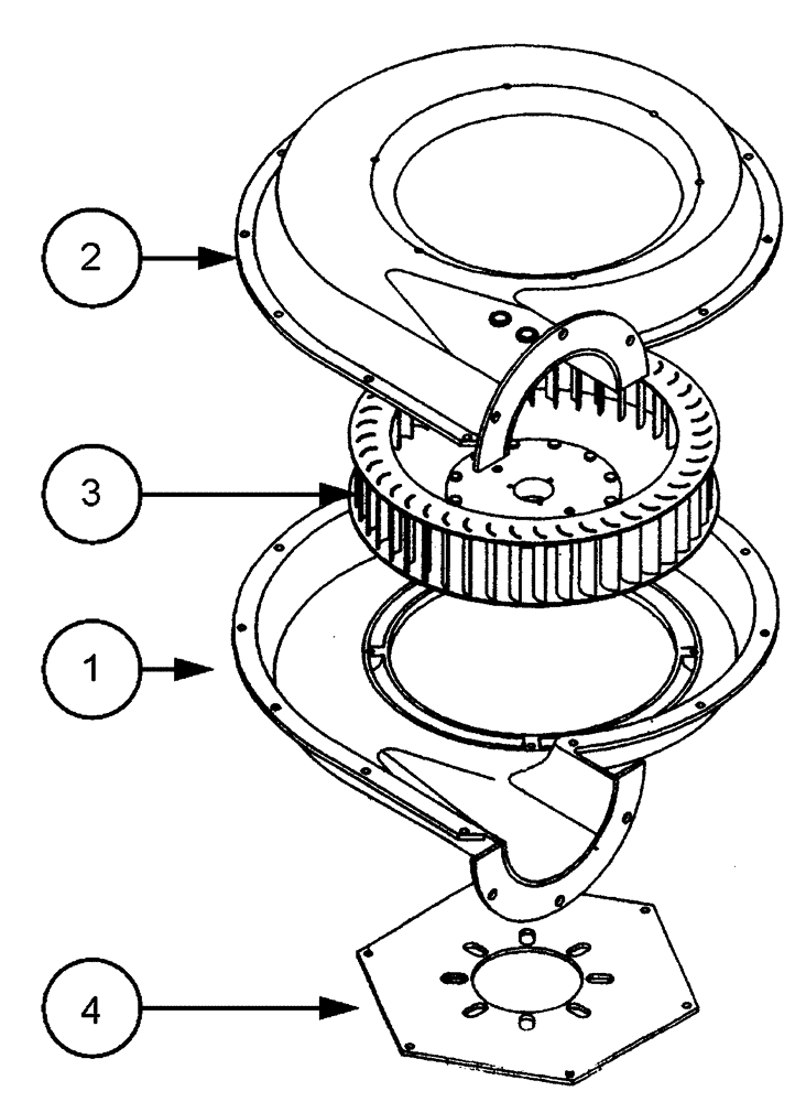 Схема запчастей Case IH 437 - (01-012) - FAN, 6” CW Basic Unit