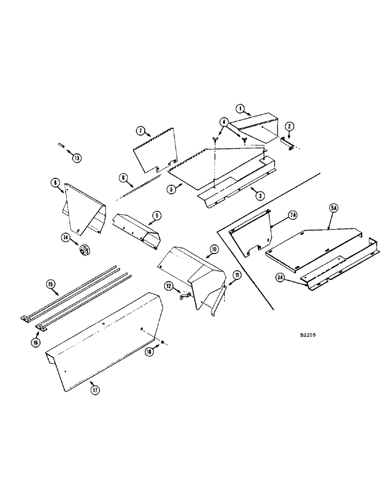 Схема запчастей Case IH 950 - (098) - SHIELDS FOR CANNING PEA SPECIAL, 10 FOOT HEADER WITH VG4D ENGINE 