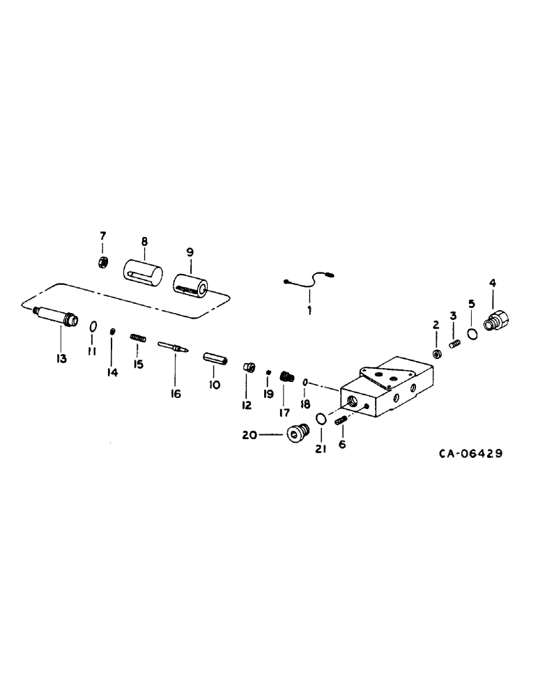 Схема запчастей Case IH 1460 - (10-082) - FEEDER AND SEPARATOR CLUTCH VALVE (07) - HYDRAULICS