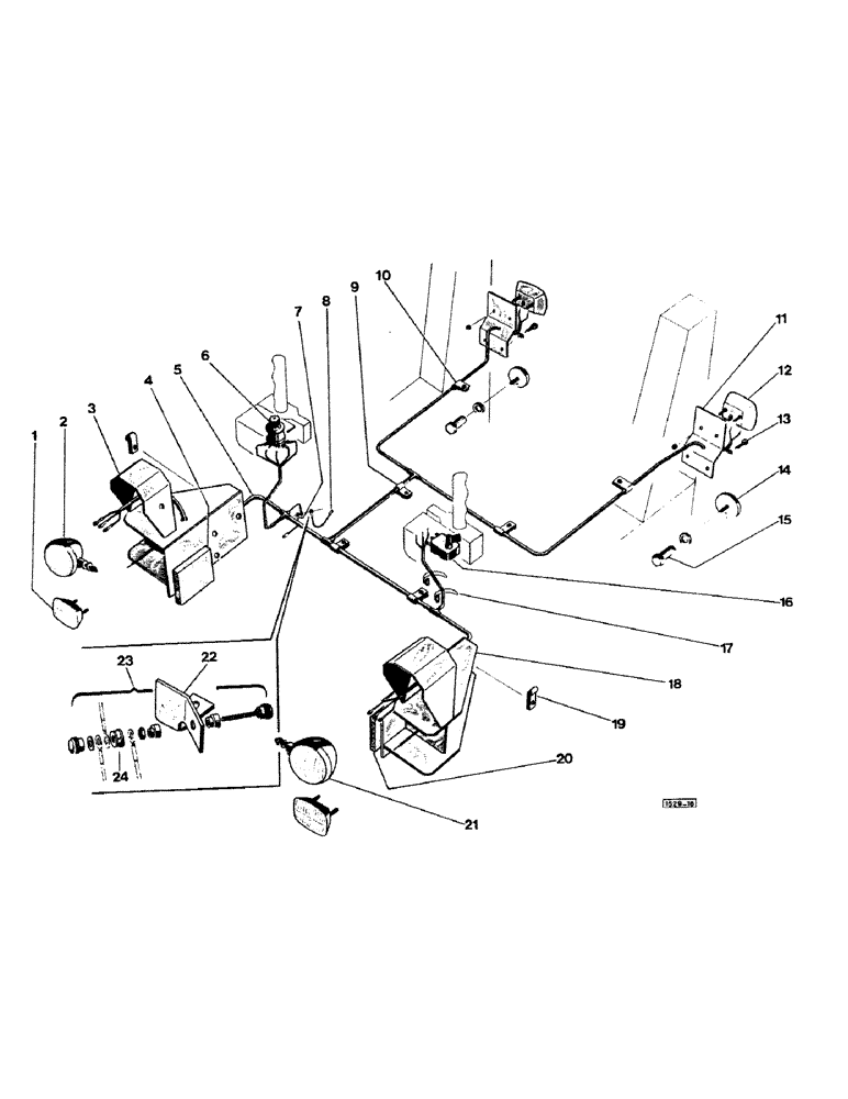 Схема запчастей Case IH 1529 - (116) - AUXILIARY LIGHTING EQUIPMENT 