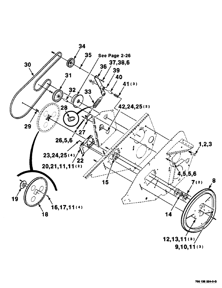 Схема запчастей Case IH SC412 - (2-22) - REEL DRIVE ASSEMBLY (RIGHT) (09) - CHASSIS