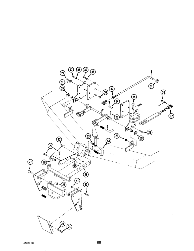 Схема запчастей Case IH M172 - (68) - FRONT MOUNTING (58) - ATTACHMENTS/HEADERS