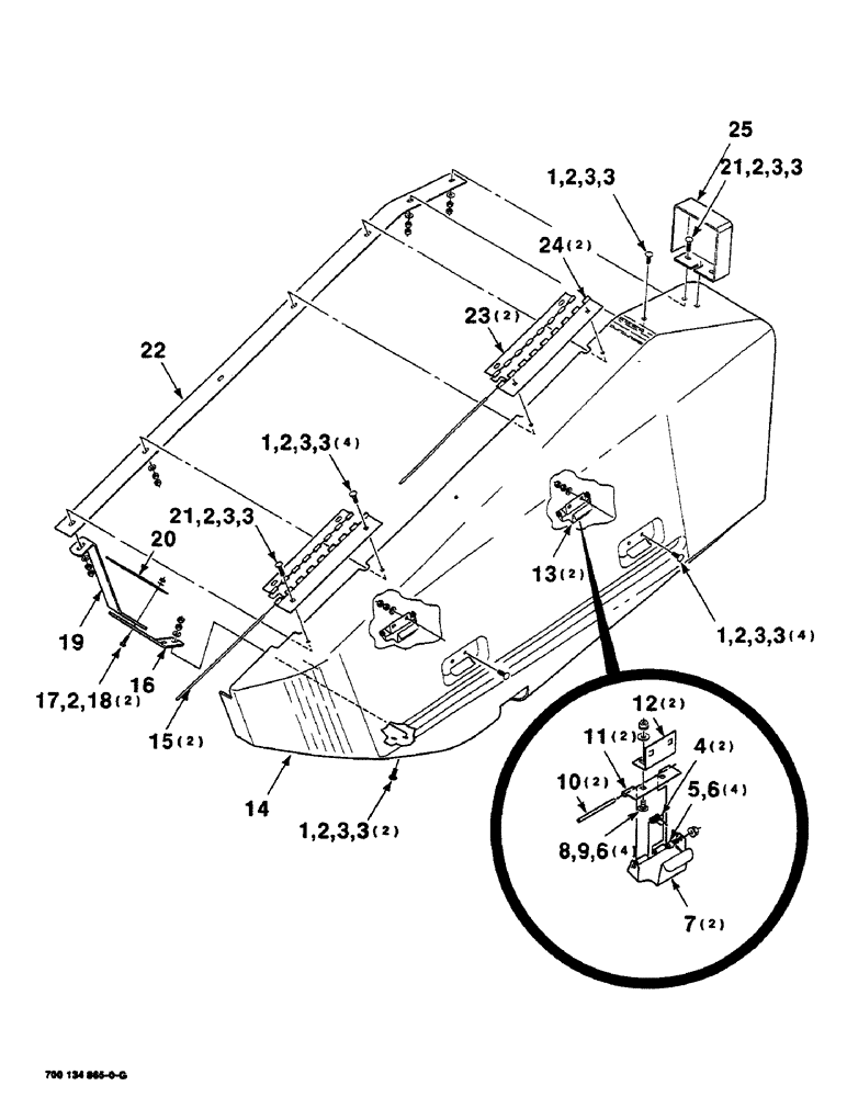 Схема запчастей Case IH SC416 - (7-22) - SHIELD ASSEMBLY, LEFT (09) - CHASSIS