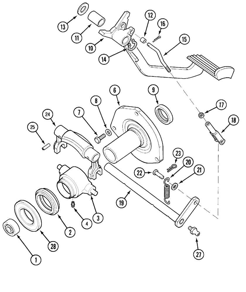 Схема запчастей Case IH C100 - (06-22) - CLUTCH CONTROLS (06) - POWER TRAIN