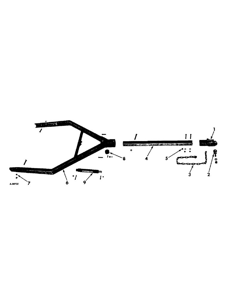 Схема запчастей Case IH VARIOUS - (B-151) - HITCH, UNDERCARRIAGE AND TILT CONTROL CYLINDER 