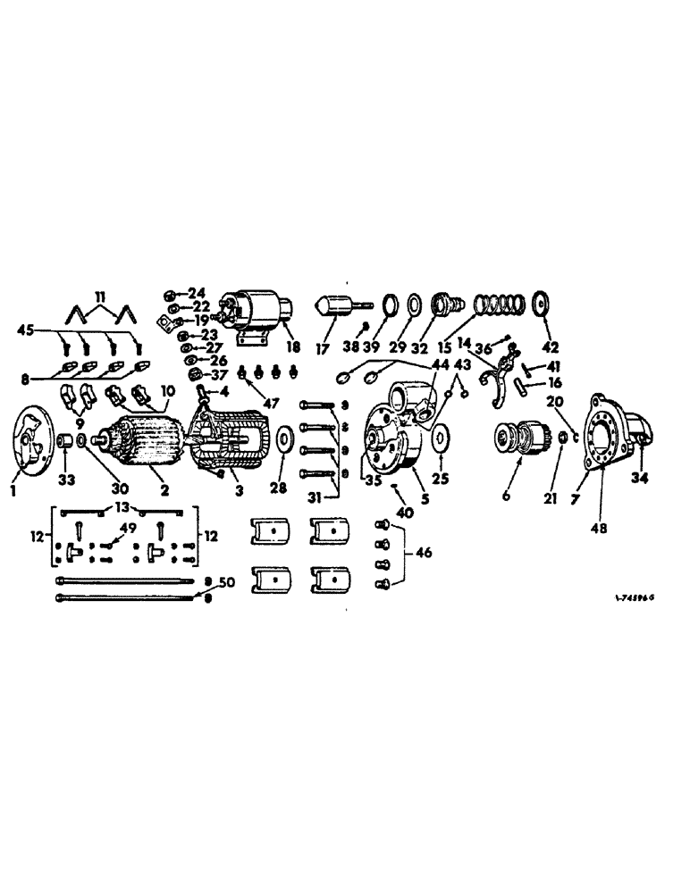 Схема запчастей Case IH 656 - (G-11) - ELECTRICAL SYSTEM, CRANKING MOTOR, DELCO REMY, DIESEL ENGINE TRACTORS (06) - ELECTRICAL SYSTEMS