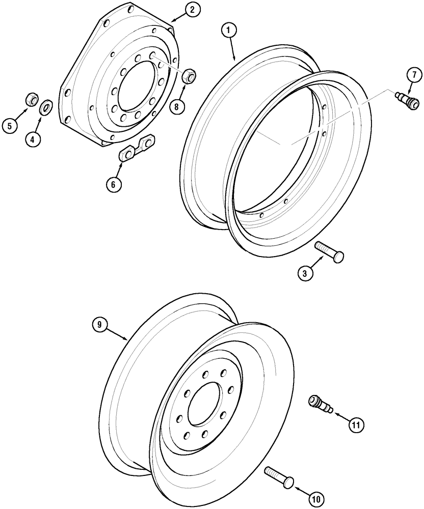 Схема запчастей Case IH MX150 - (05-31) - FRONT WHEELS (25) - FRONT AXLE SYSTEM