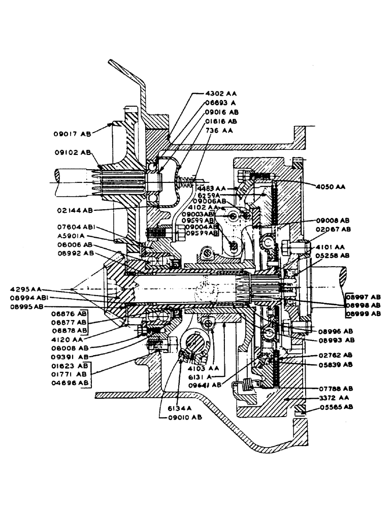 Схема запчастей Case IH DV-SERIES - (060) - ENGINE CLUTCH ASSEMBLY, HAND OPERATED (06) - POWER TRAIN