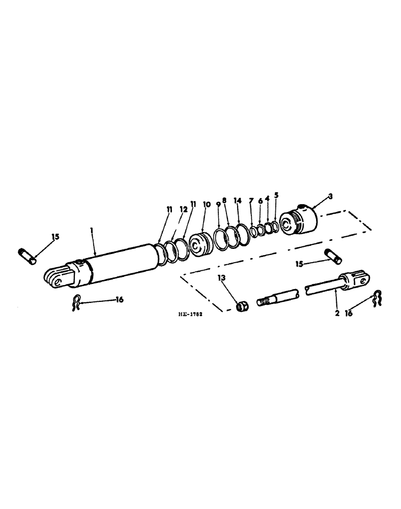 Схема запчастей Case IH 300 - (10-35) - REMOTE CONTROL HYDRAULIC CYLINDER 