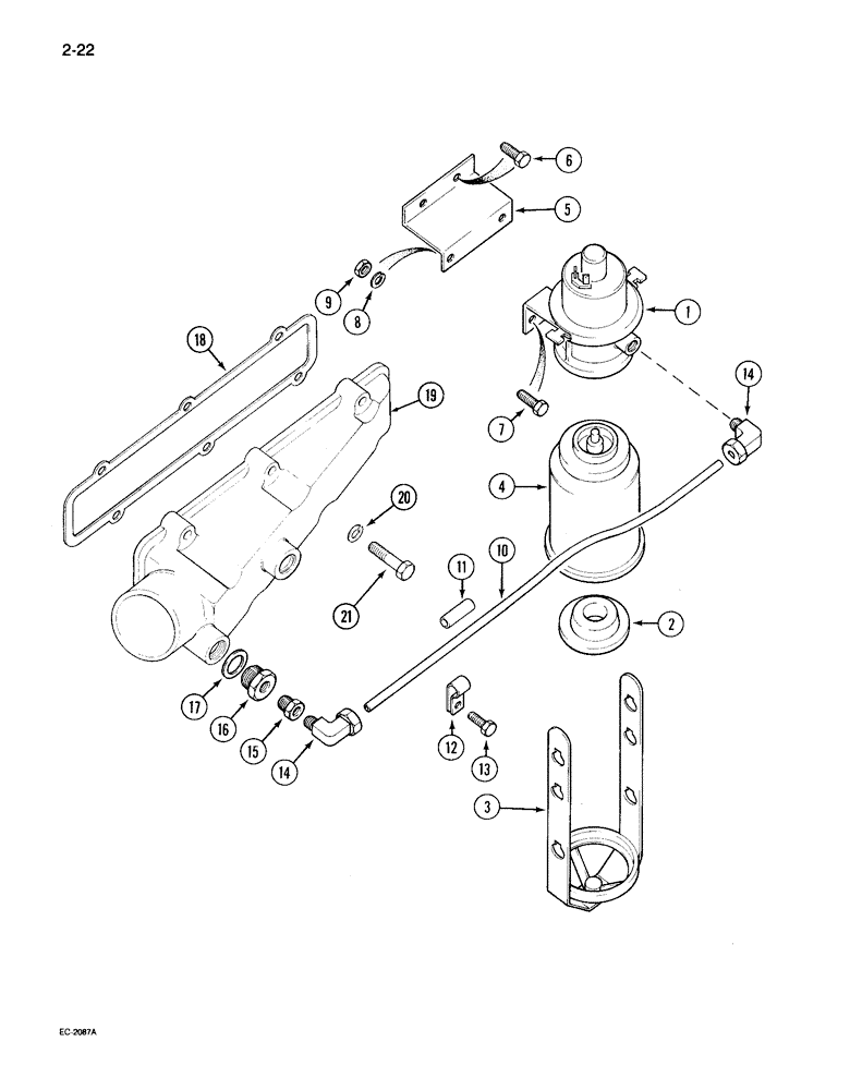 Схема запчастей Case IH 495 - (2-022) - ETHER STARTING (02) - ENGINE