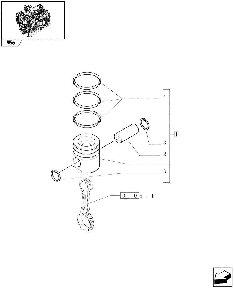 Схема запчастей Case IH PUMA 195 - (0.08.2) - PISTON (01) - ENGINE