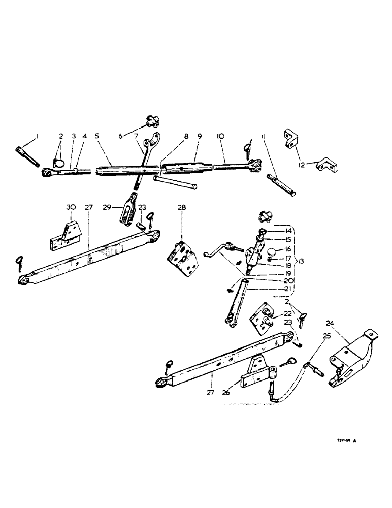 Схема запчастей Case IH 434 - (7-04) - THREE POINT LINKAGE, 3070834R91 - HIGH CLEARANCE (88) - ACCESSORIES