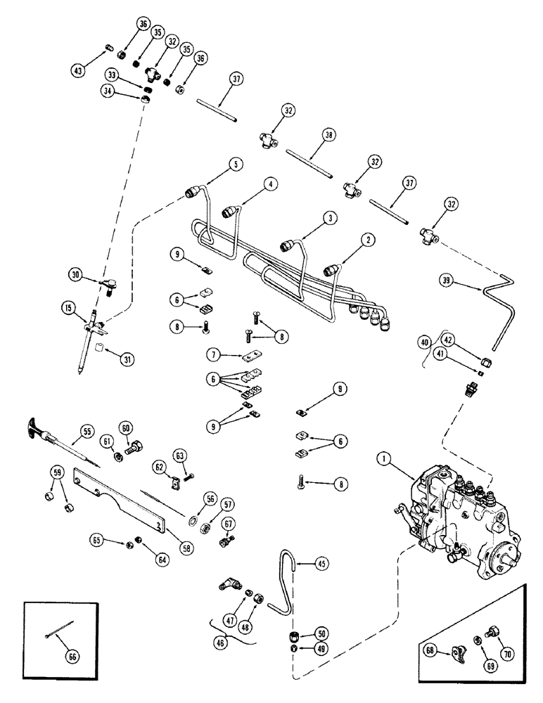 Схема запчастей Case IH 870 - (062) - FUEL INJECTION SYSTEM, (336B) DIESEL ENGINE (03) - FUEL SYSTEM